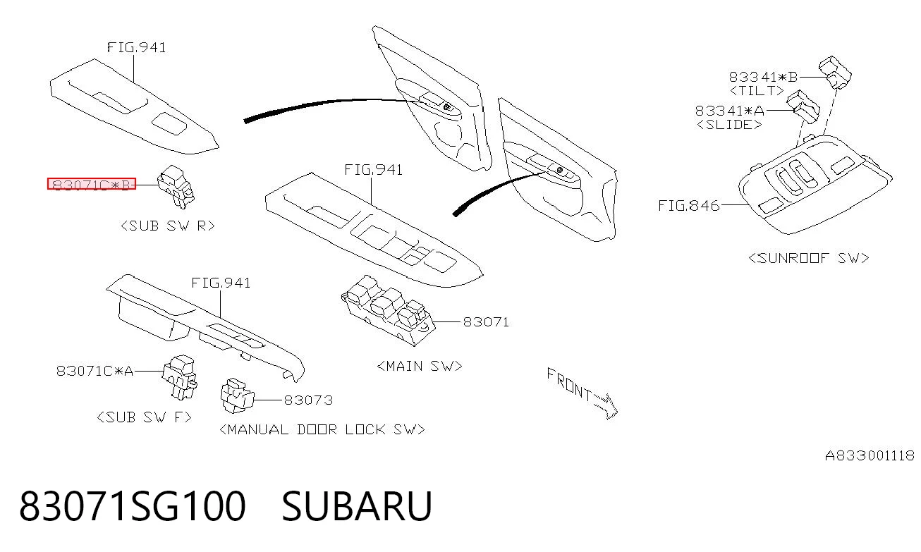 83071SG100 Subaru 