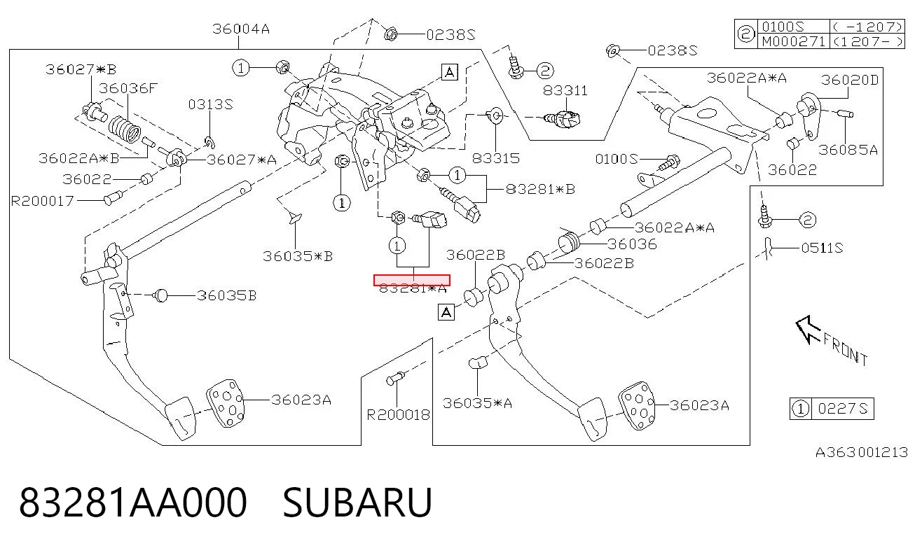 83281AA000 Subaru 