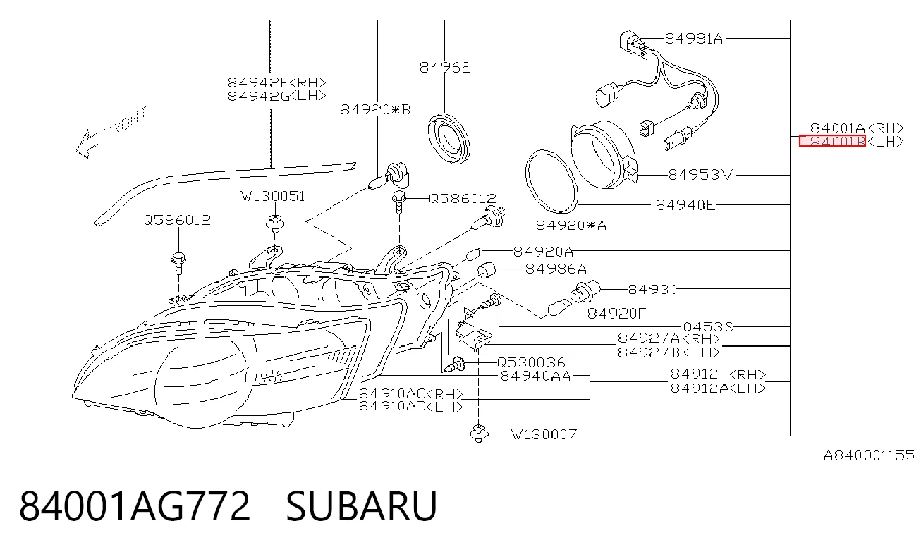 84001AG772 Subaru