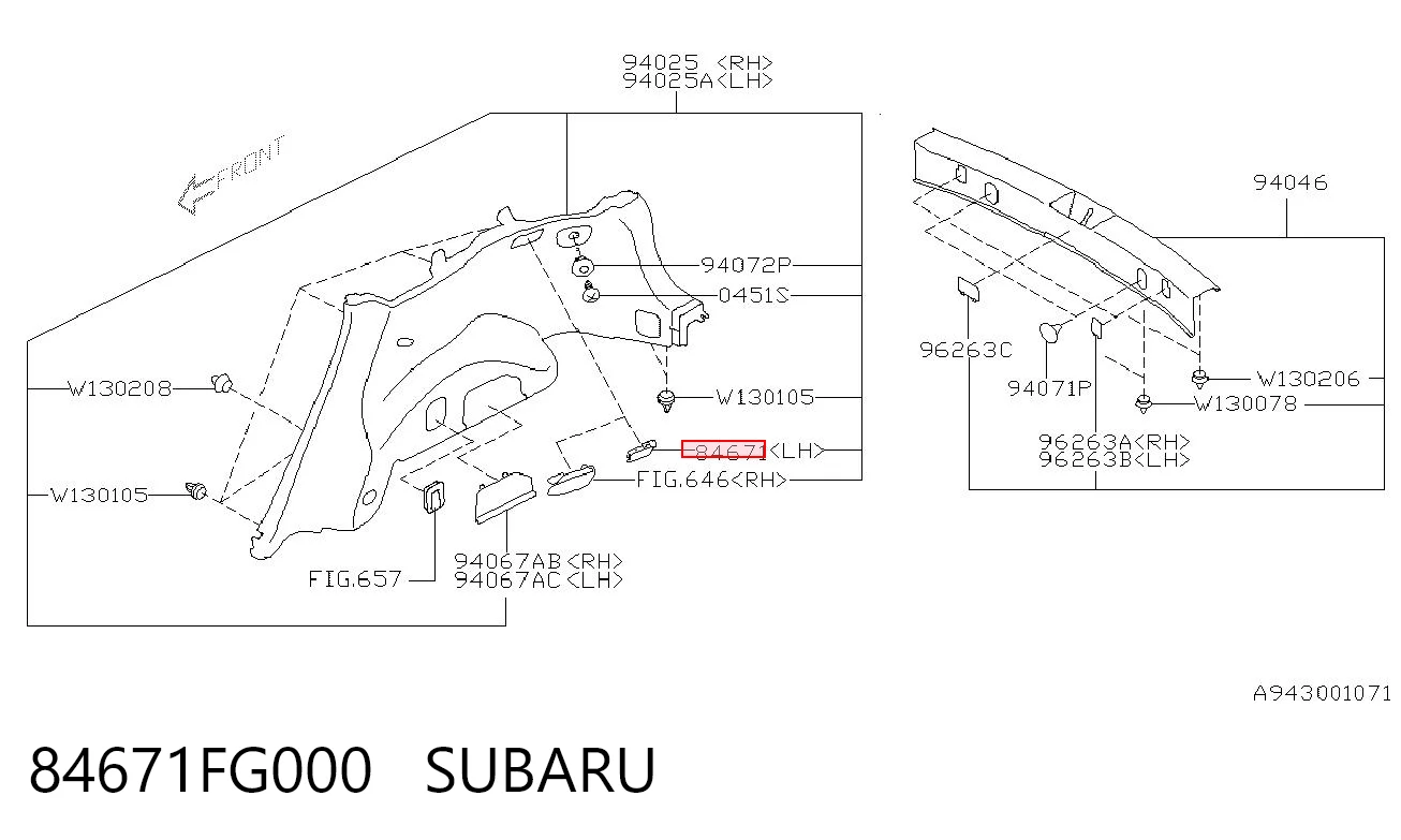 84671FG000 Subaru 