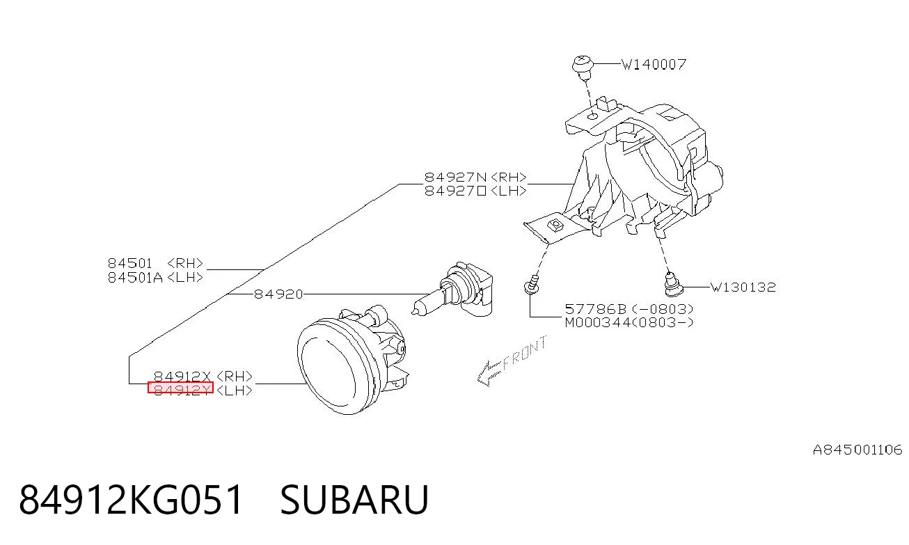 Туманка ліва Subaru Forester II позашляховик (S11, SG) (2002 - 2007) ціна, від 38.01 USD
