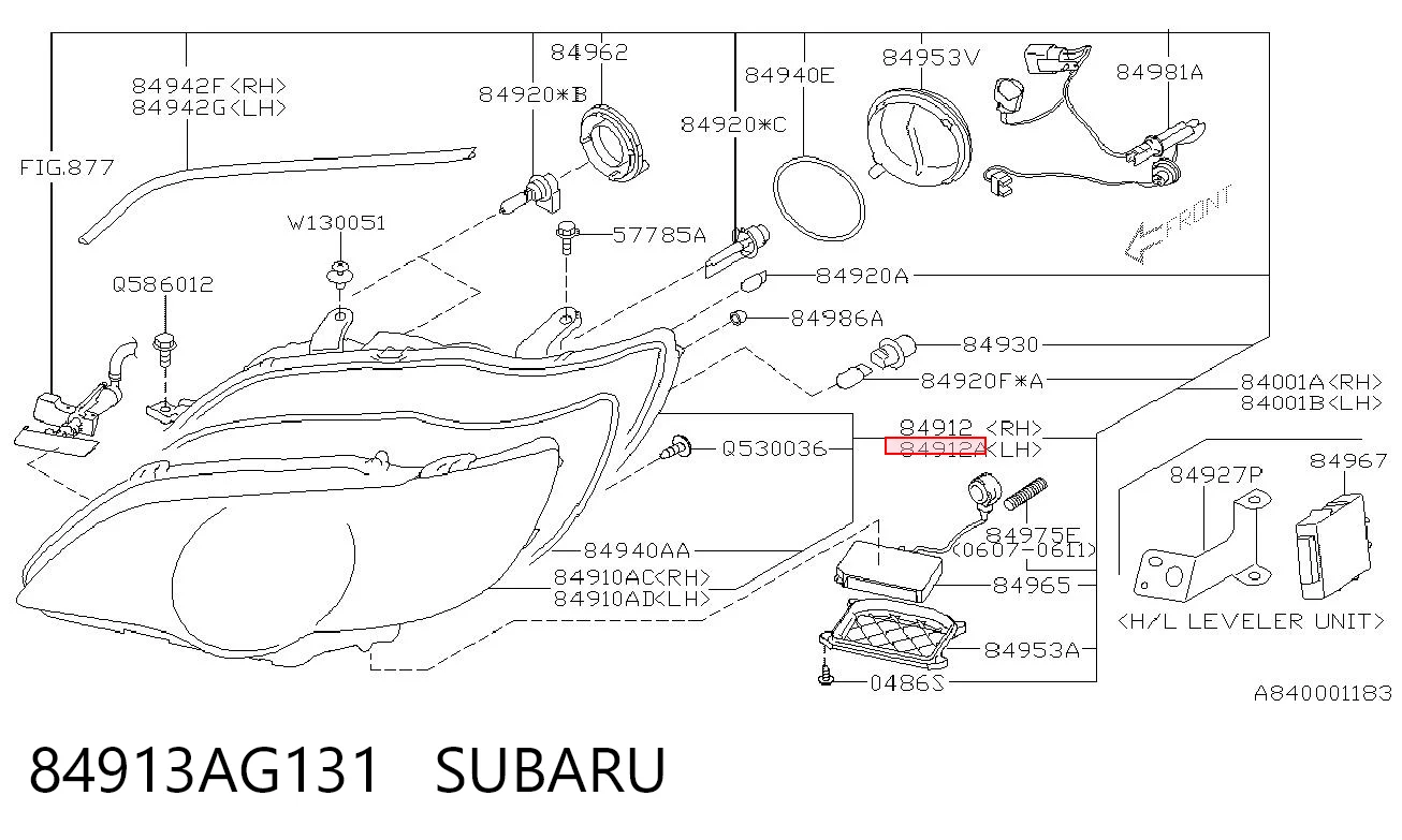 Основна фара в зборі ліва Subaru Outback III універсал (B13, BP) (2003 - 2009) ціна, від 101.93 USD