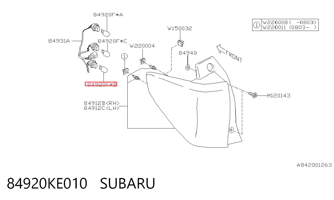 84920KE010 Subaru 