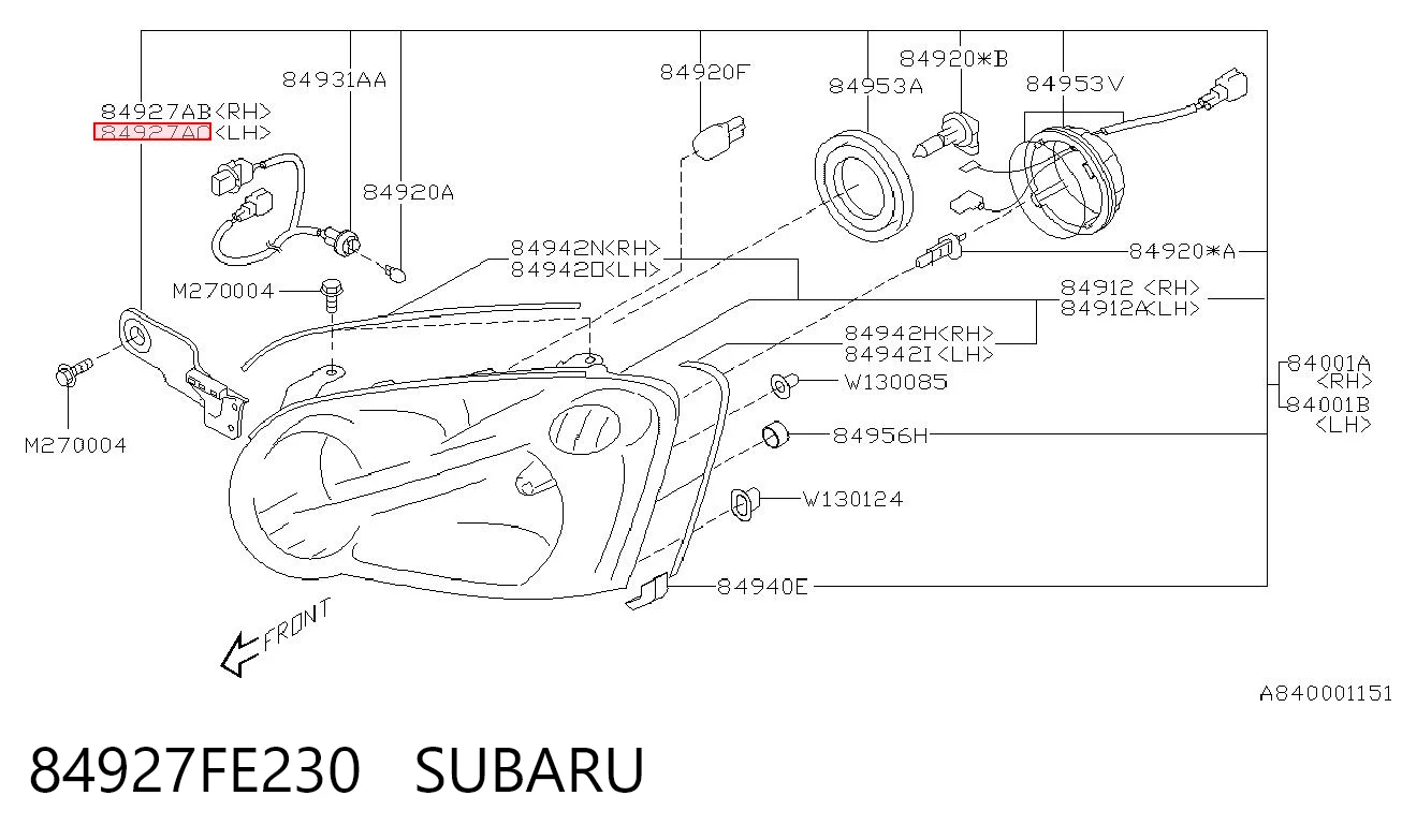 84927FE230 Subaru 