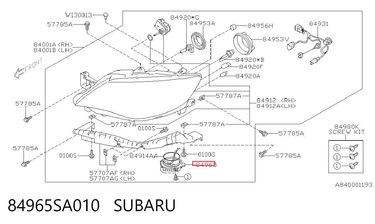 84965SA010 Subaru Реле управління ксеноном / біксенон