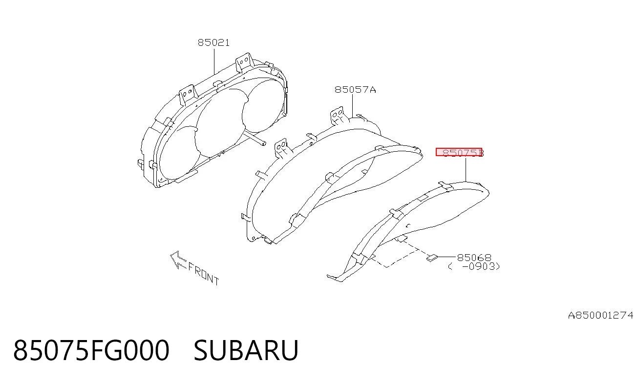 85075FG000 Subaru 