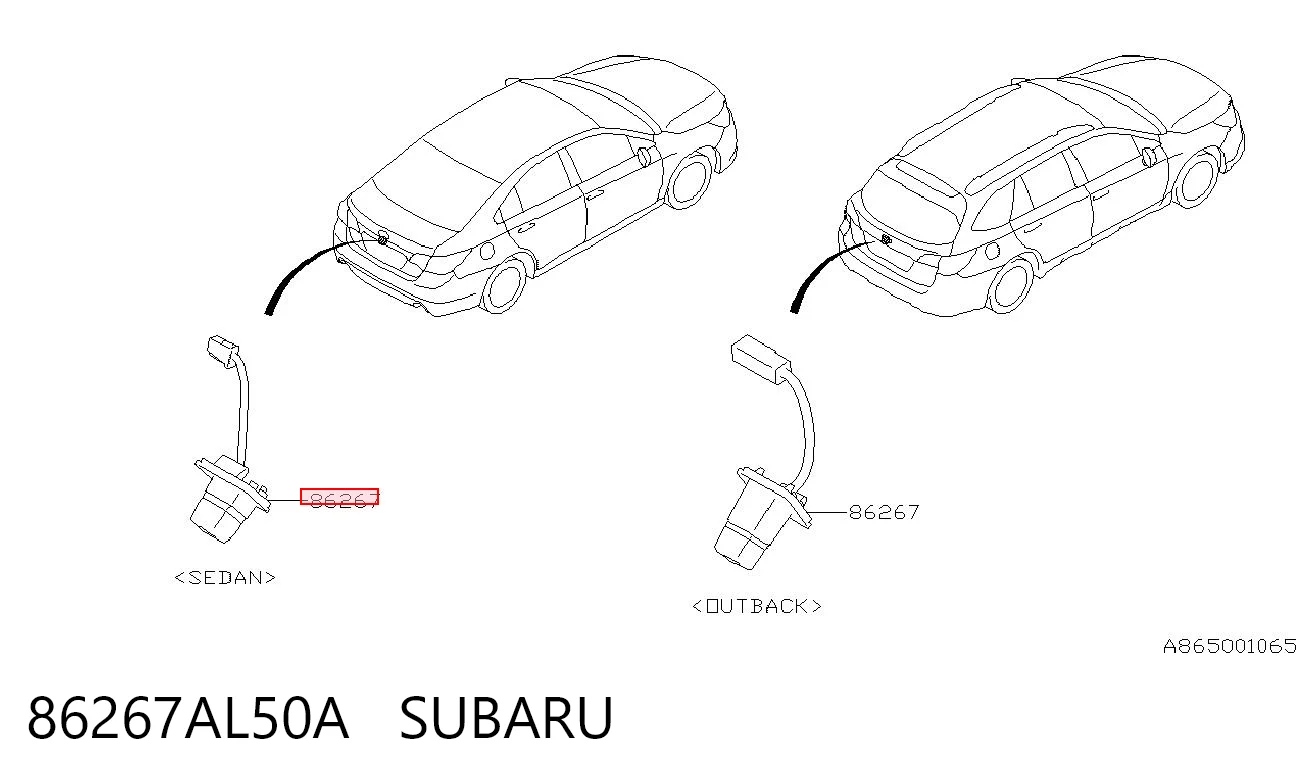 86267AL50A Subaru 