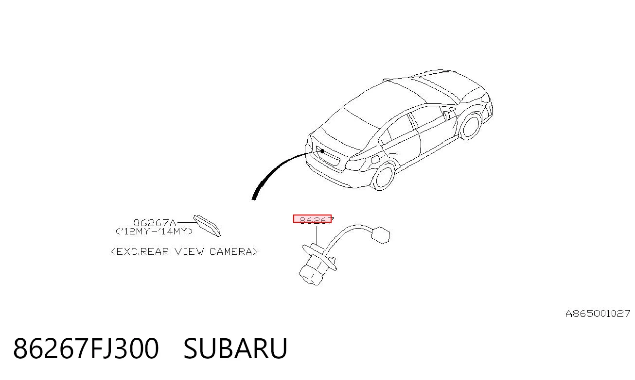 86267FJ300 Subaru 