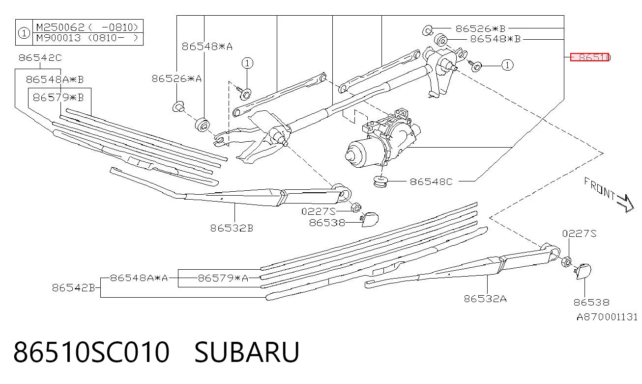 86510SC010 Subaru Трапеція склоочисника
