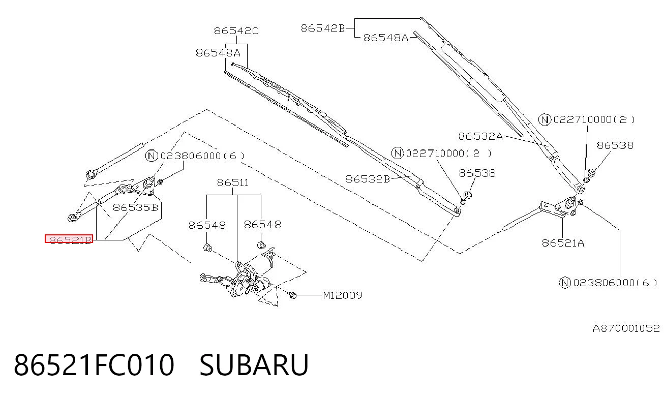 86521FC010 Subaru 