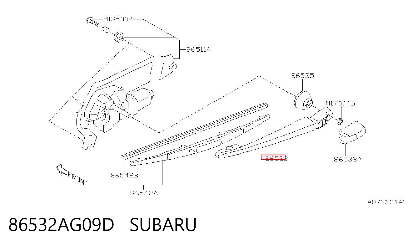 86532AG09D Subaru 
