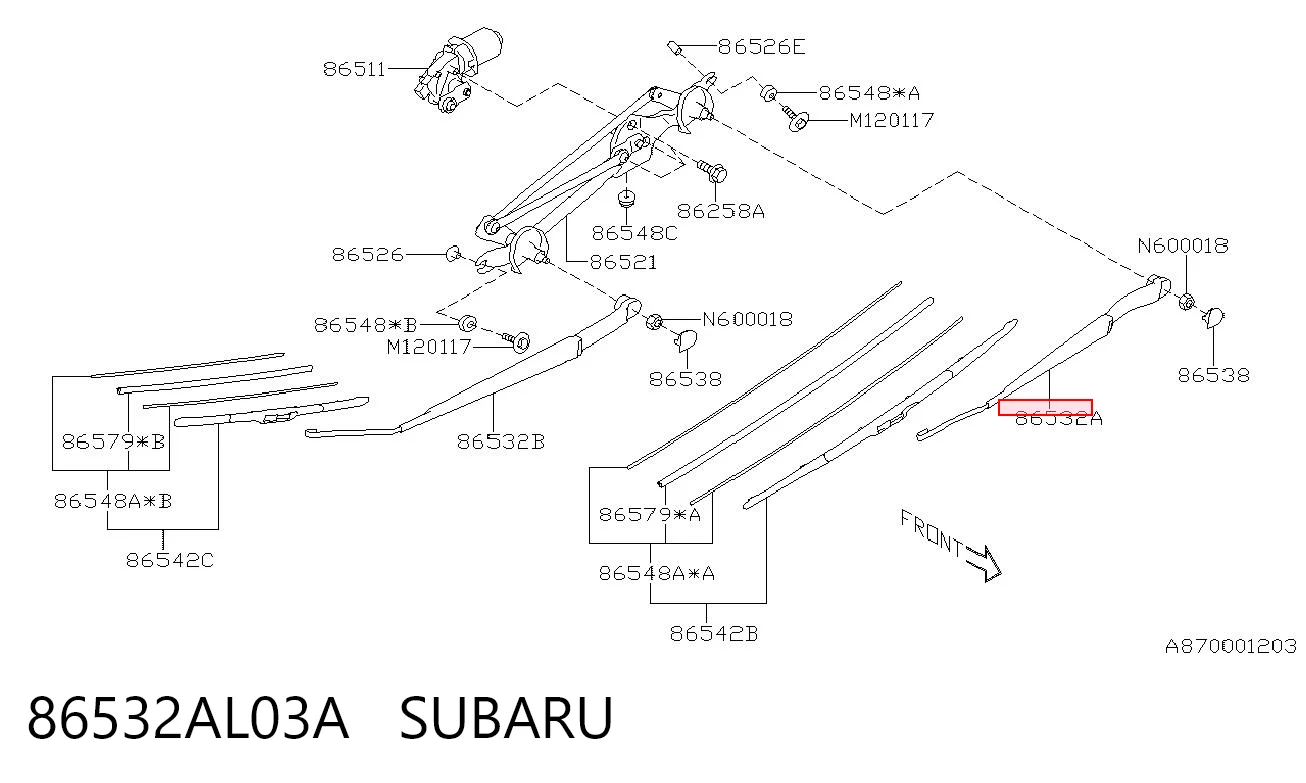 86532AL03A Subaru 