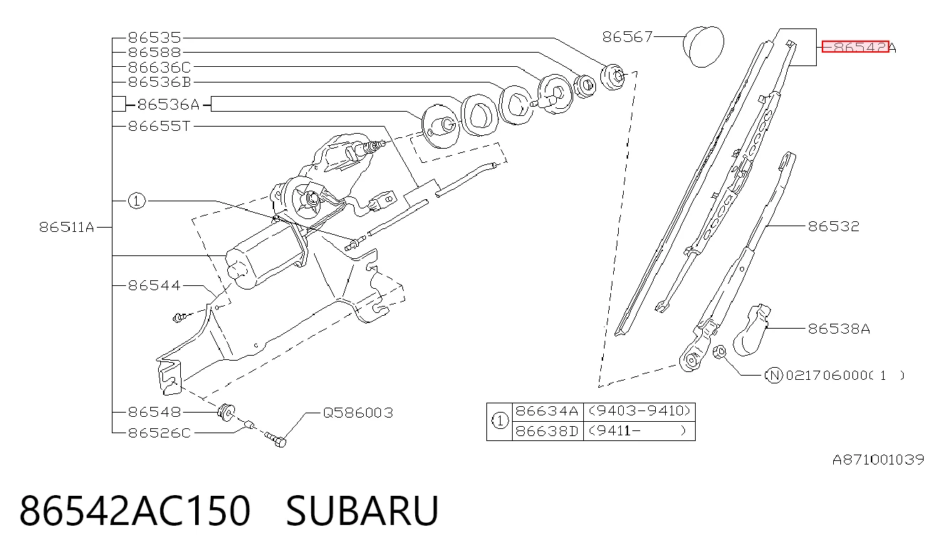 Щітка склоочисника заднього скла Subaru Forester I позашляховик (S10, SF) (1997 - 2002) ціна, від 6.30 USD