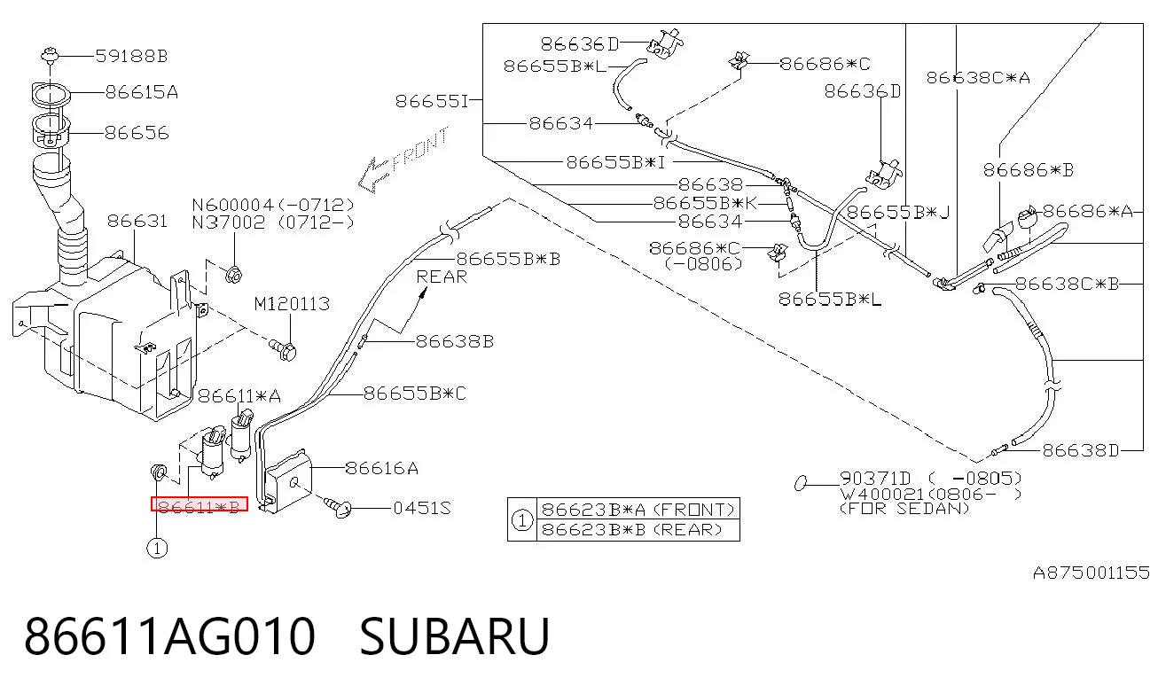  Моторчик омивача Subaru Legacy 4