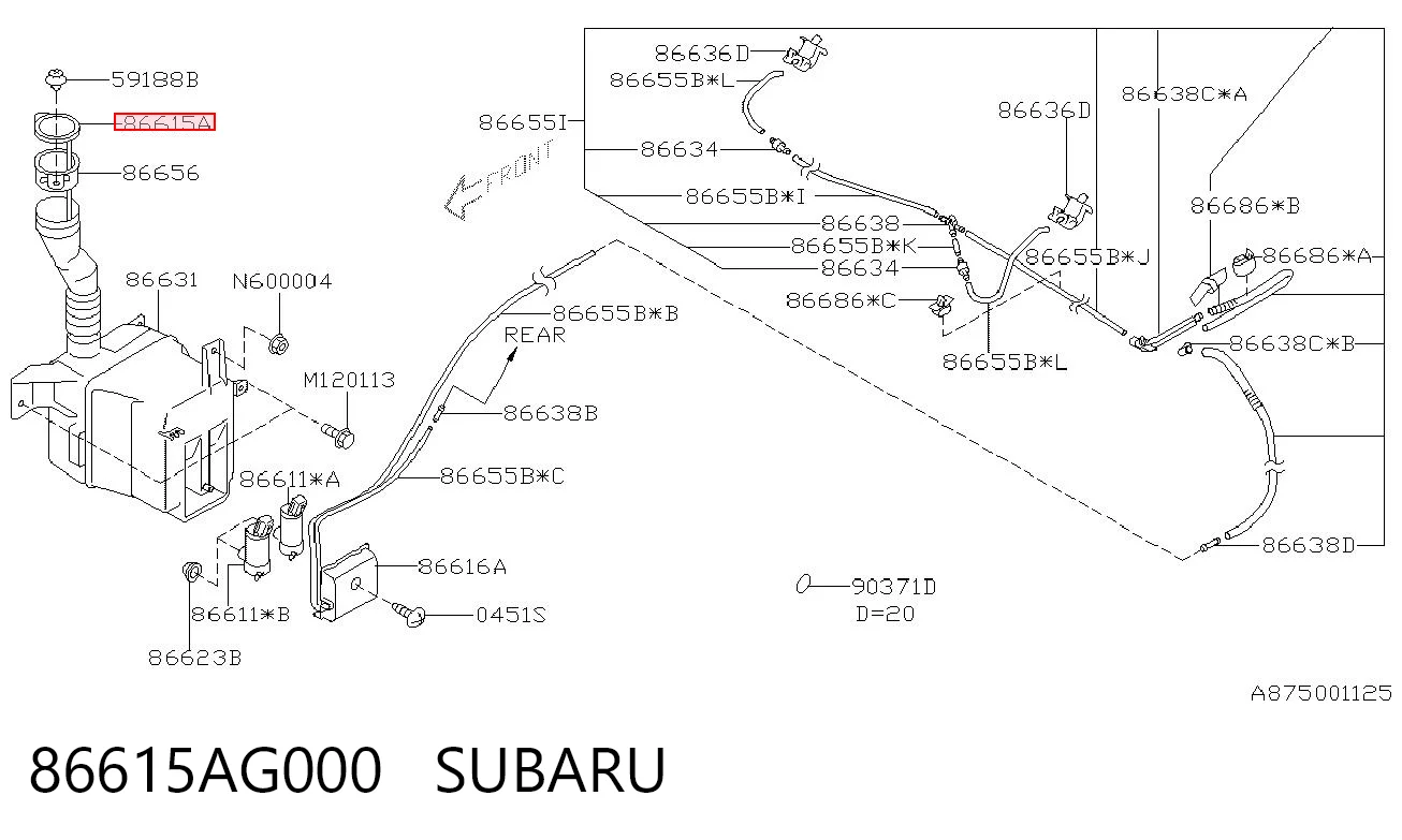 Кришка бачка омивача на Subaru Legacy IV B13