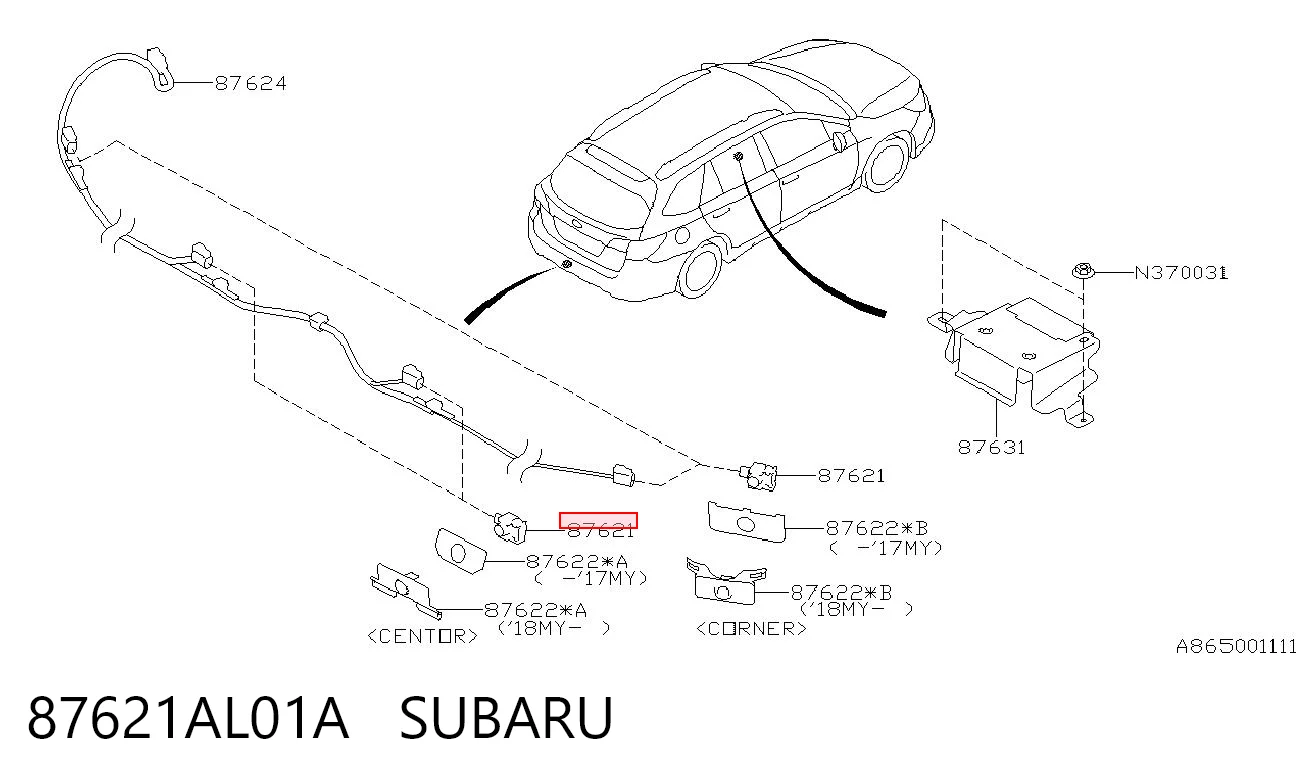 87621AL01A Subaru 