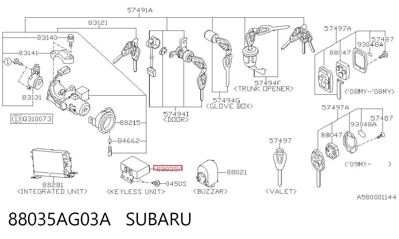 88035AG03A Subaru 