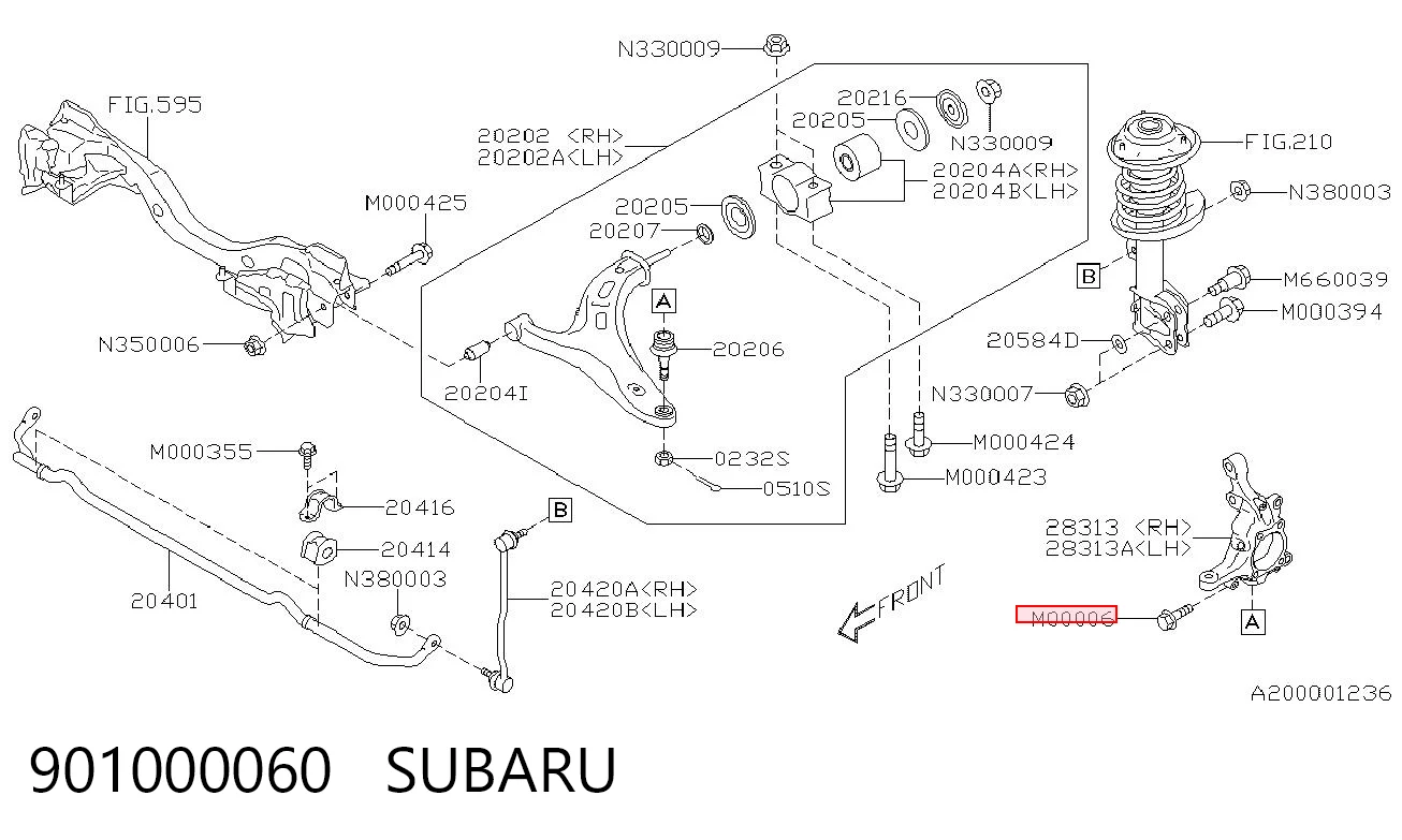 901000060 Subaru Насос охолодження
