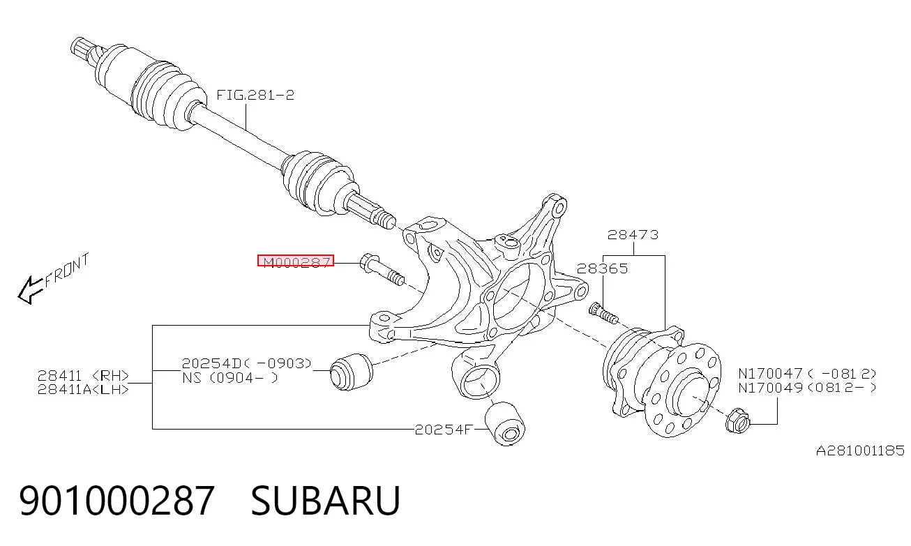 901000287 Subaru 
