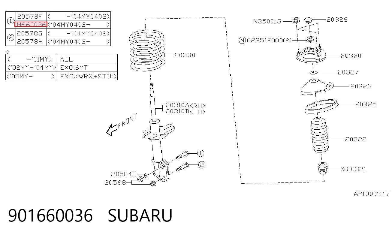 901660036 Subaru 