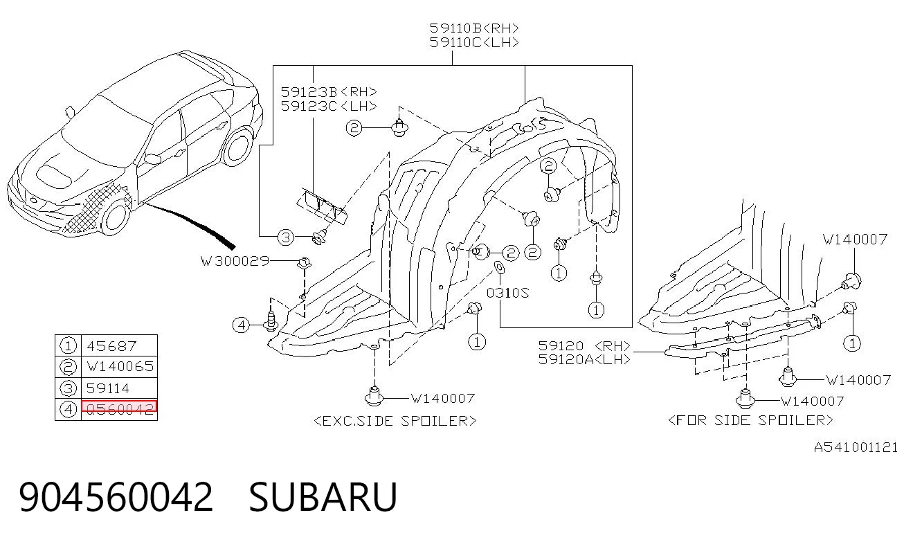 904560042 Subaru 