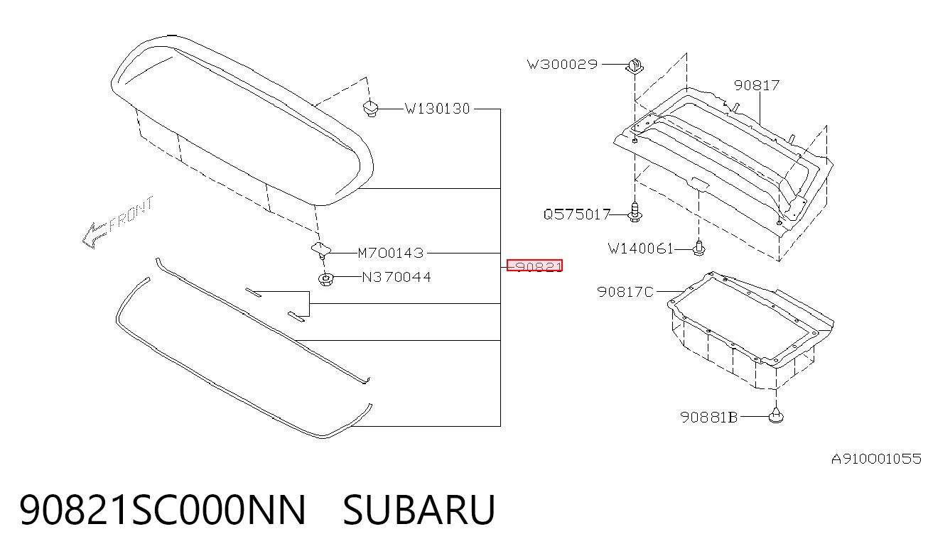 90821SC000NN Subaru Повітрозабірник повітряного фільтра