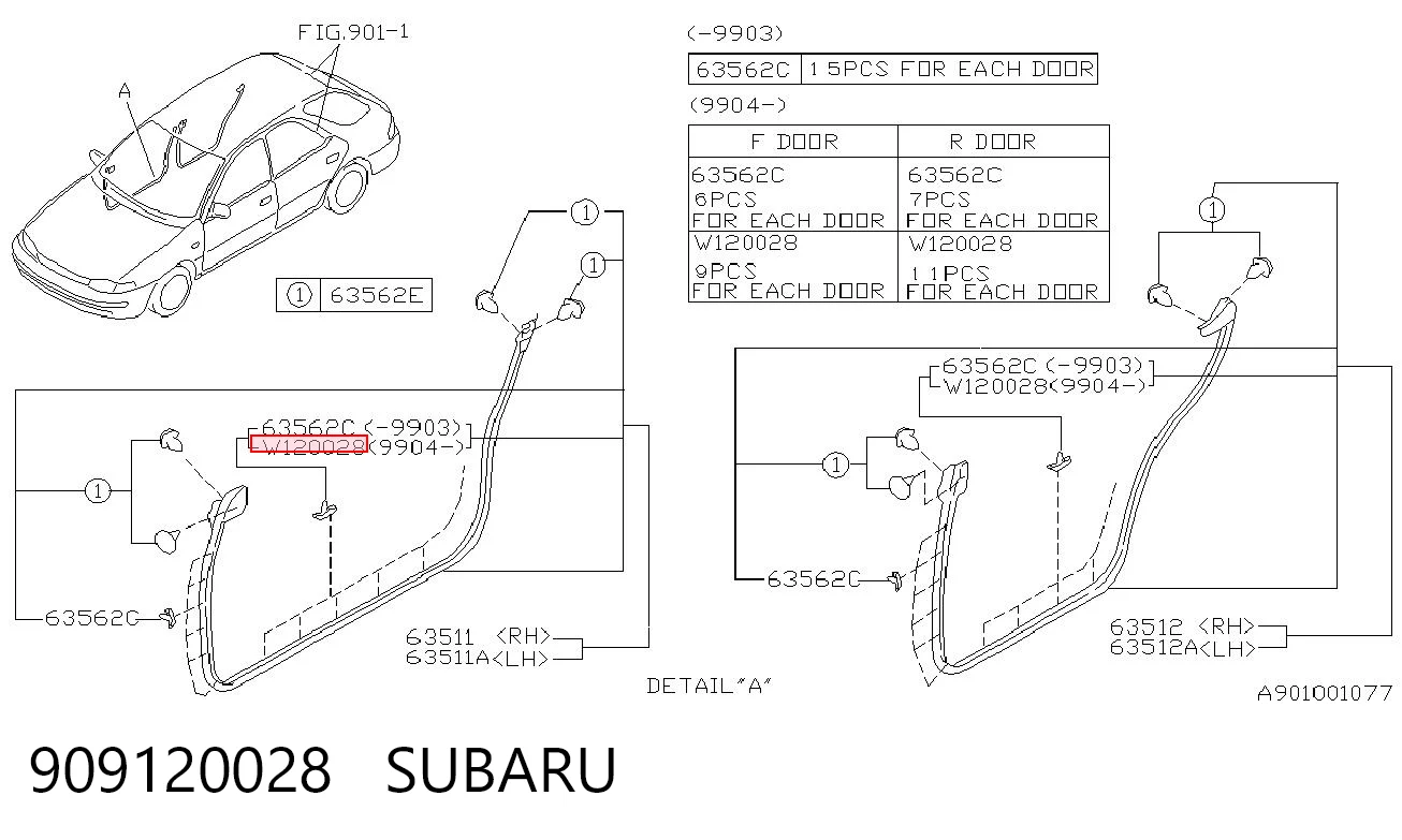 909120028 Subaru 
