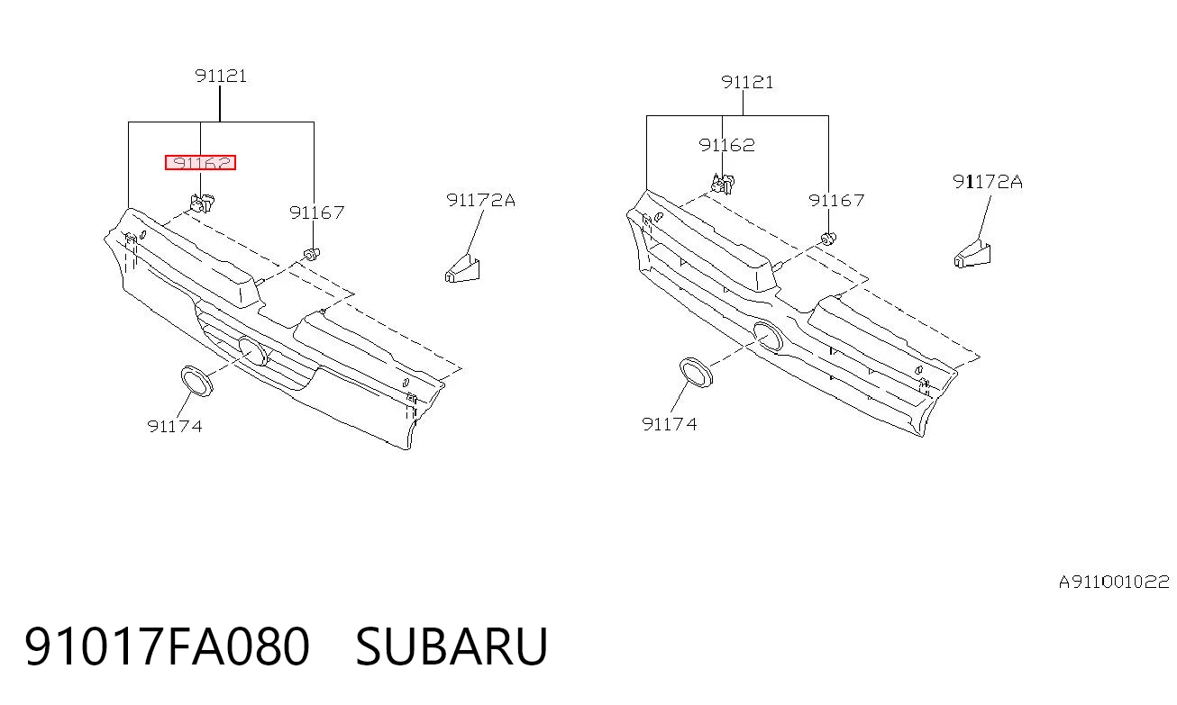 91017FA080 Subaru 