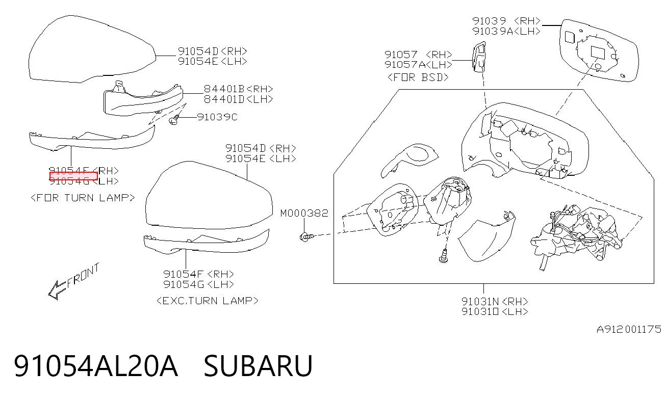 91054AL20A Subaru 