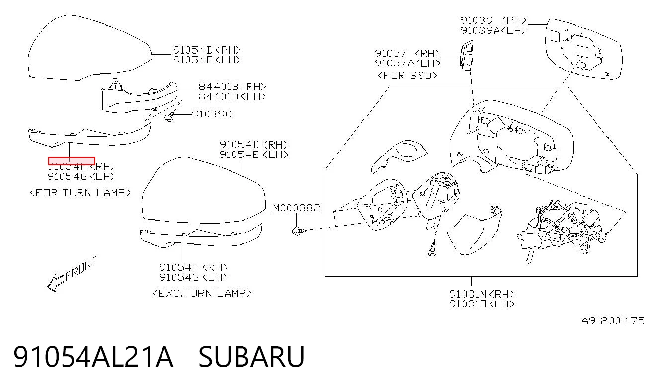 91054AL21A Subaru 