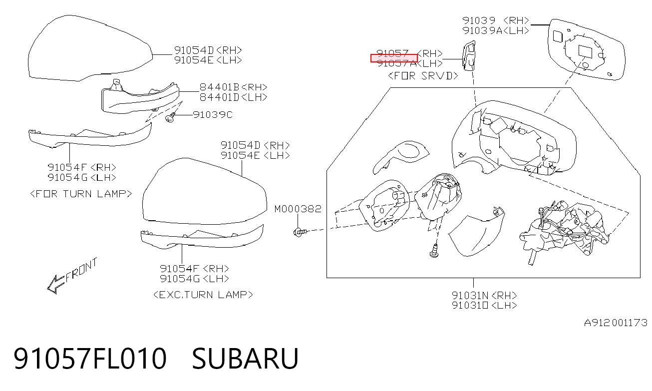 91057FL010 Subaru 