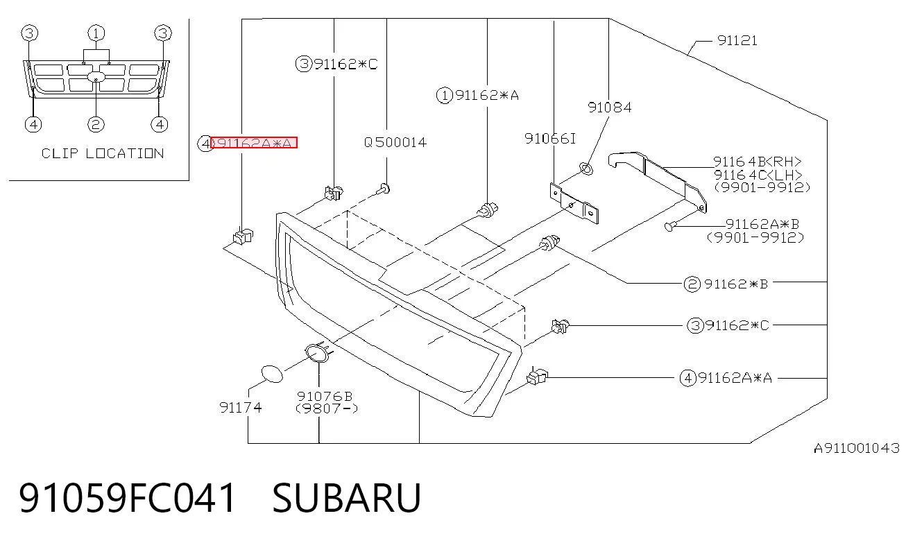 91059FC041 Subaru 