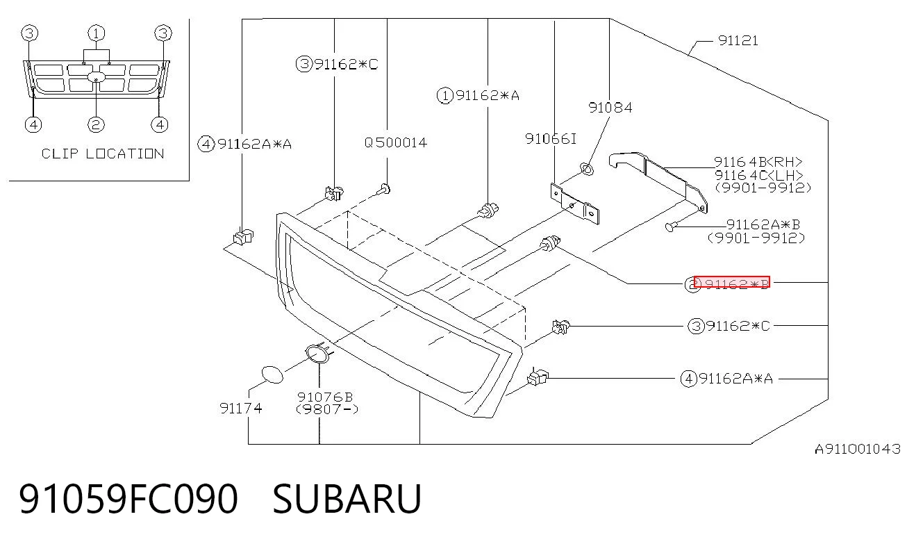91059FC090 Subaru 