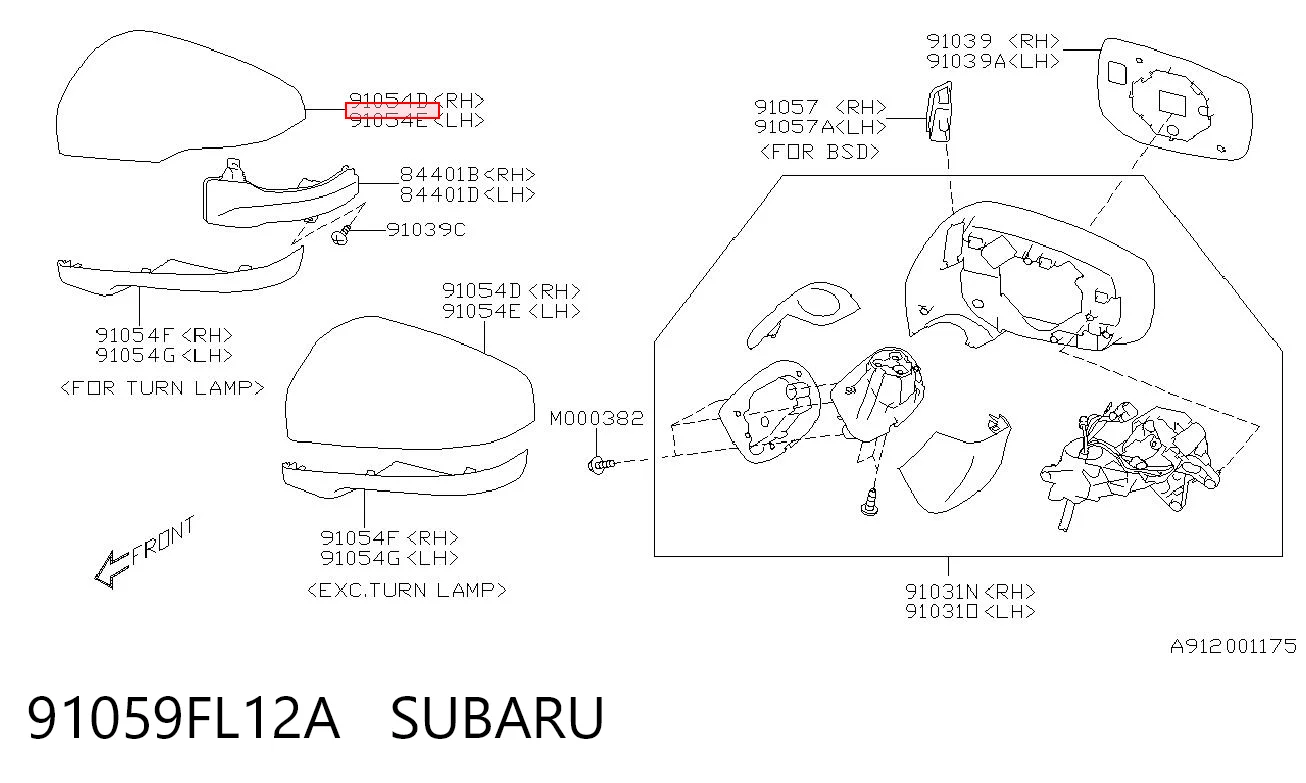 91059FL12A Subaru 