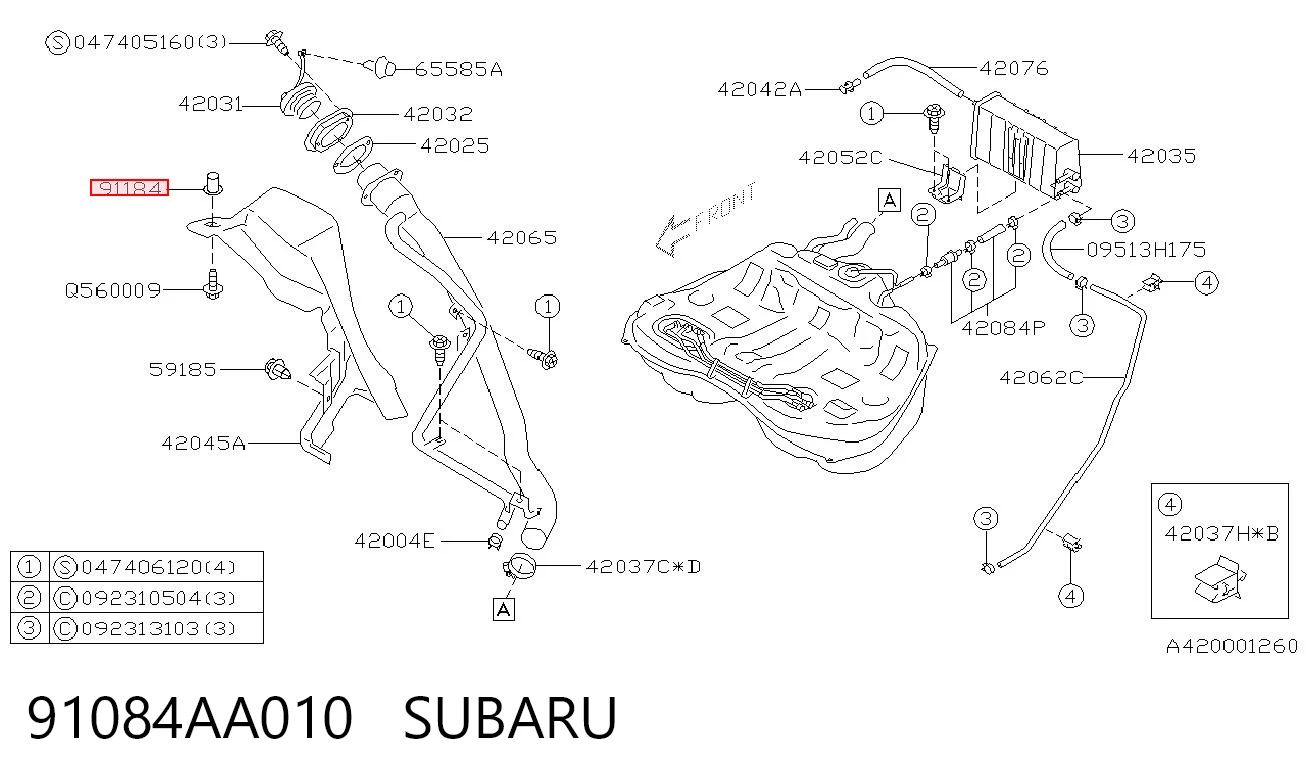91084AA010 Subaru 