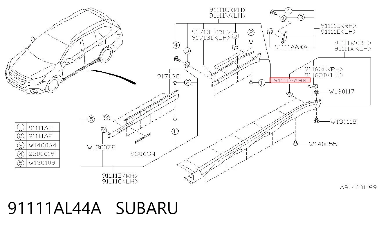 91111AL44A Subaru 