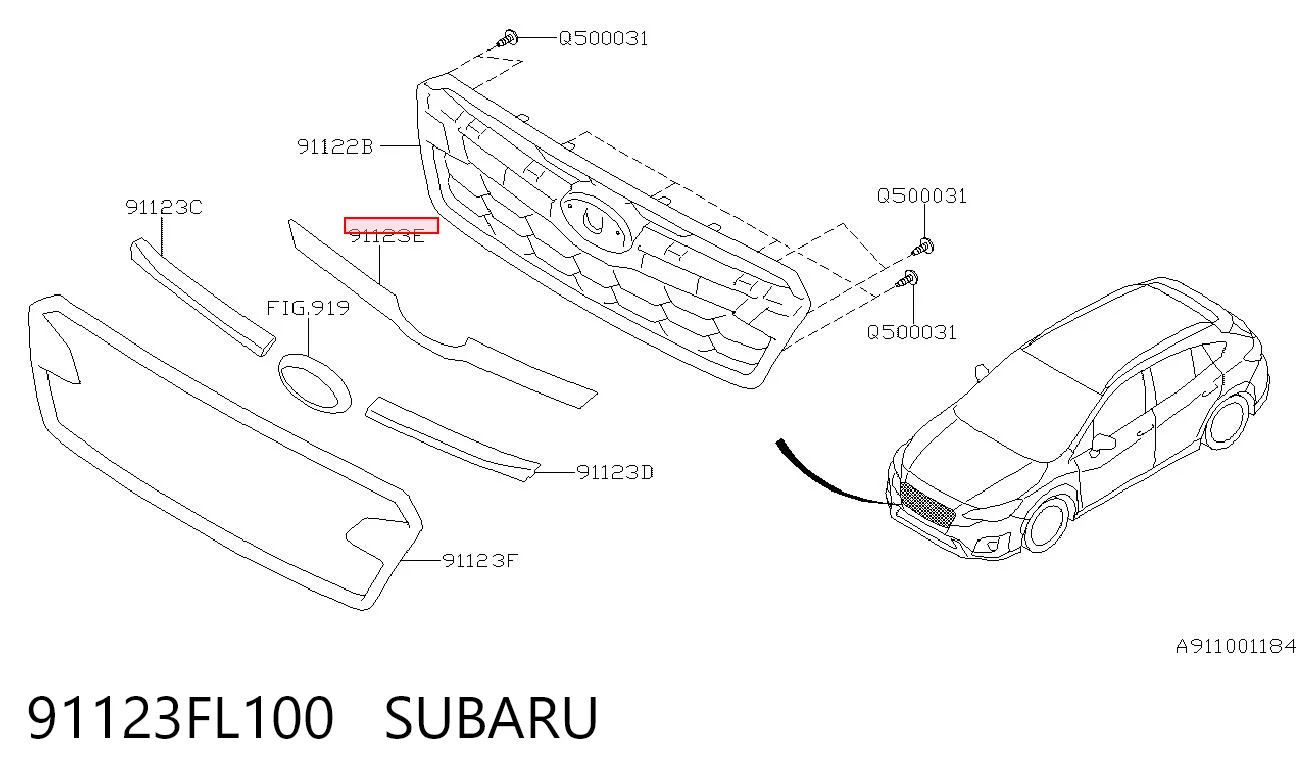 91123FL100 Subaru 