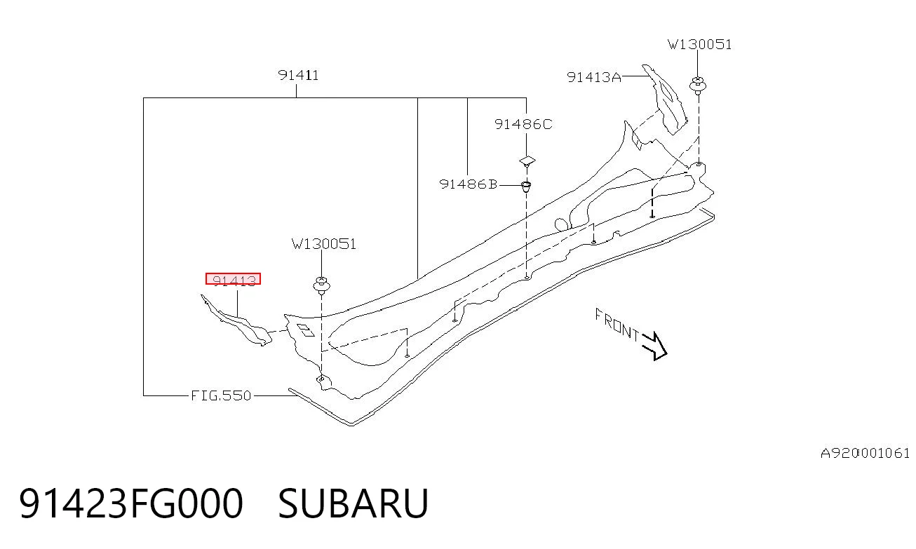 91423FG000 Subaru 