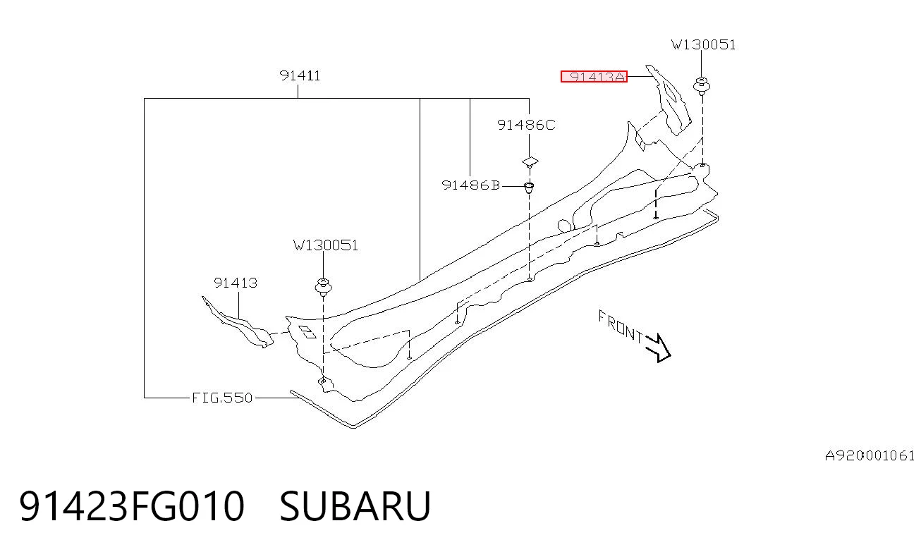91423FG010 Subaru 