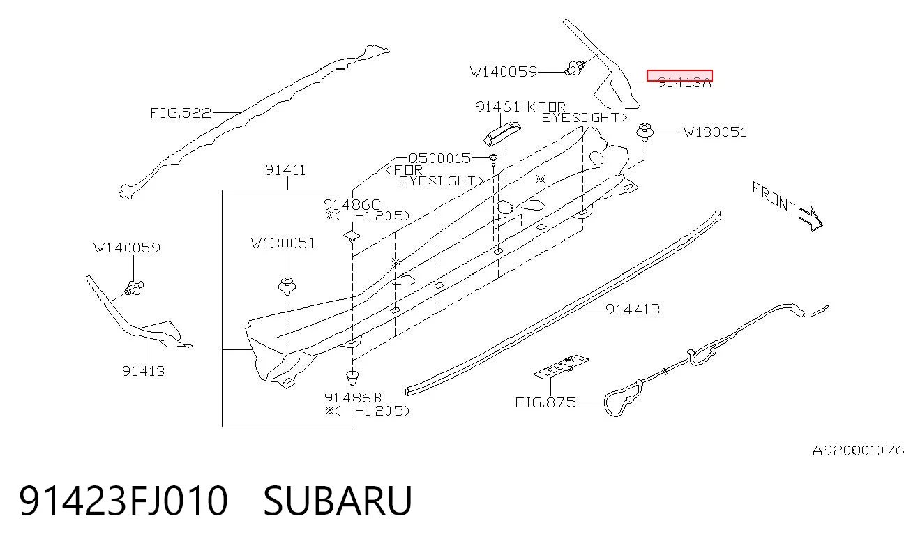 91423FJ010 Subaru 
