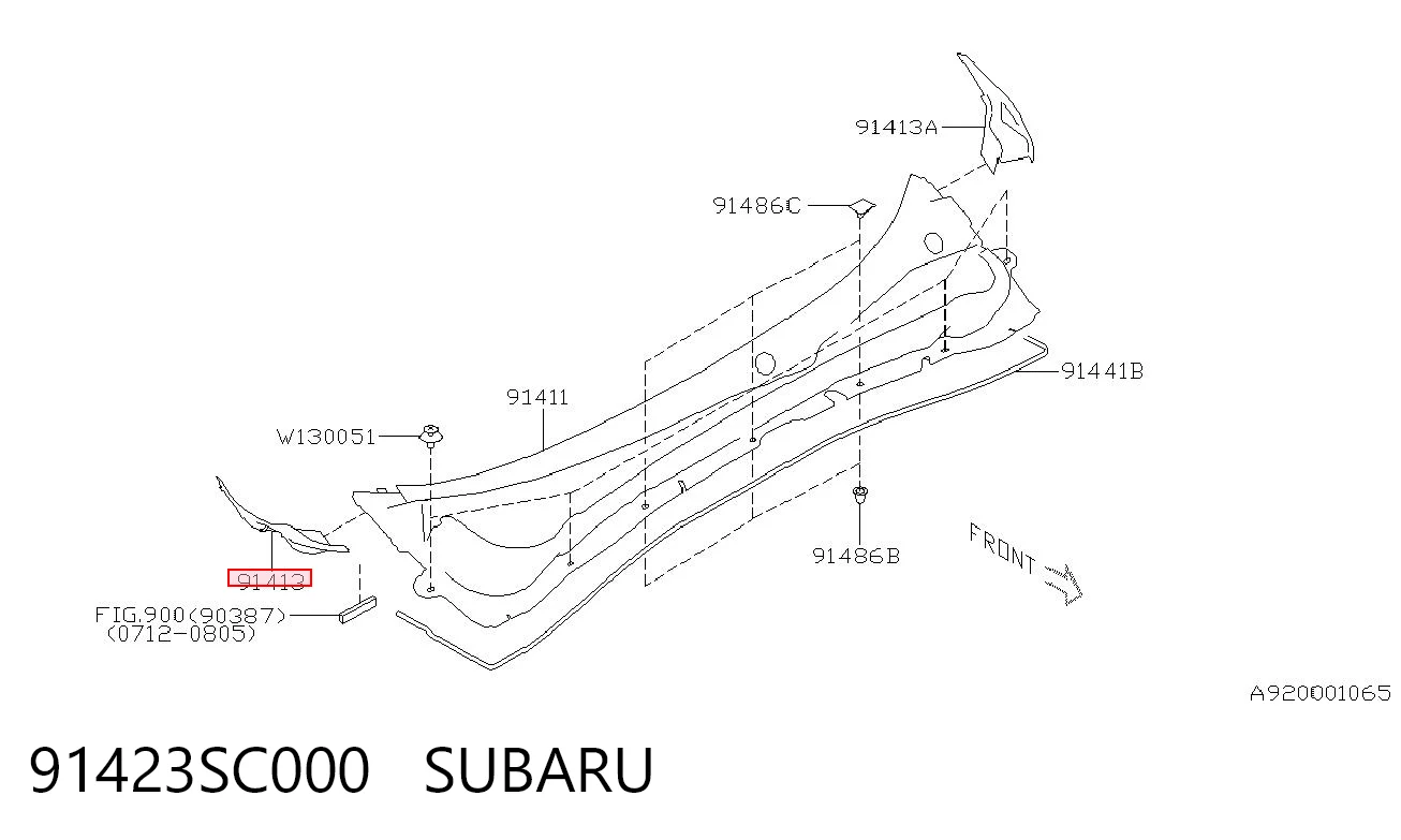 91423SC000 Subaru 