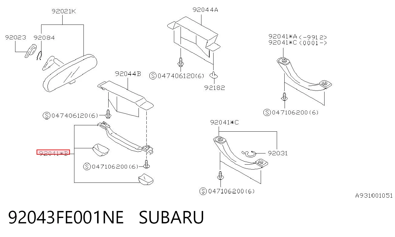 92043FE001NE Subaru 