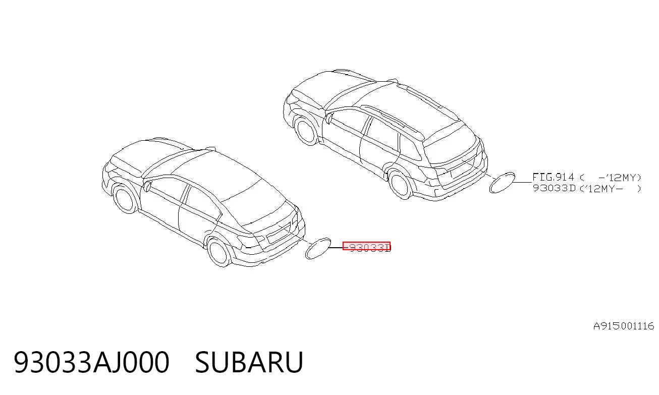 93033AJ000 Subaru 