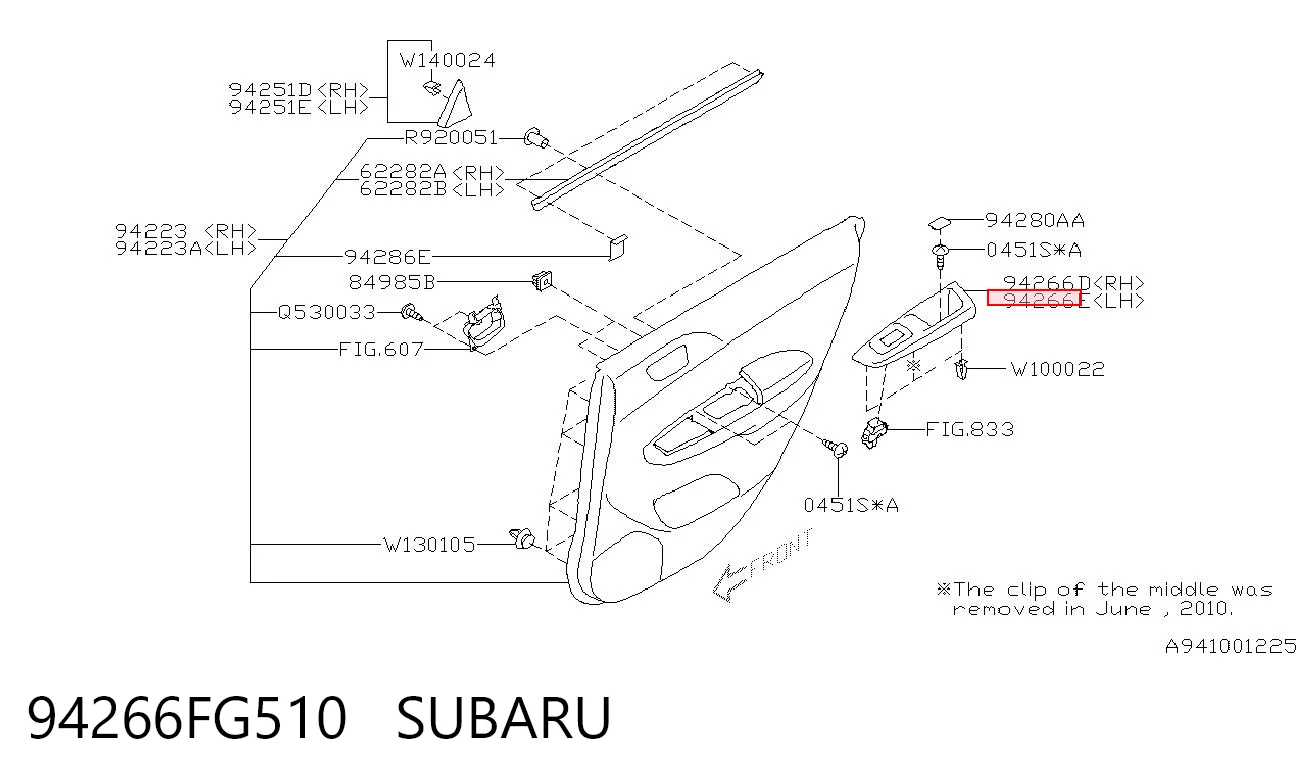 94266FG510 Subaru 
