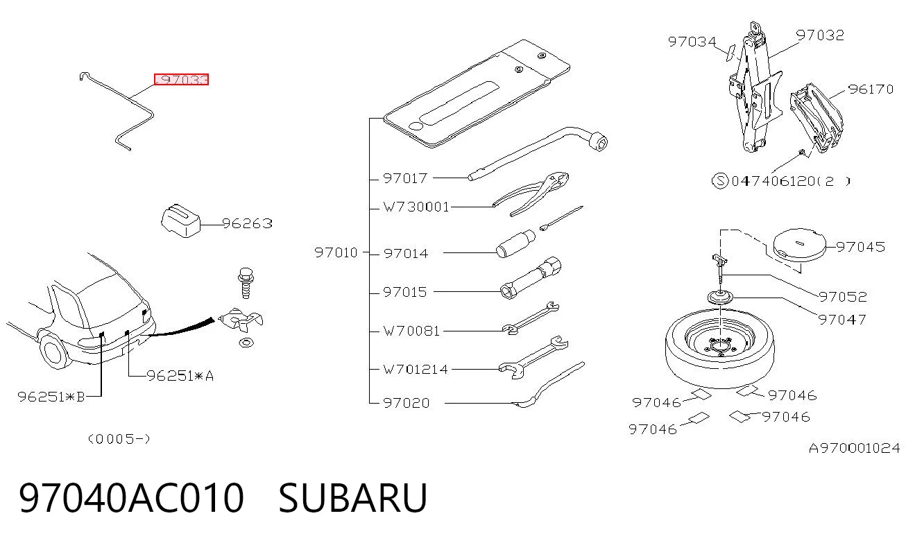 97040AC010 Subaru 