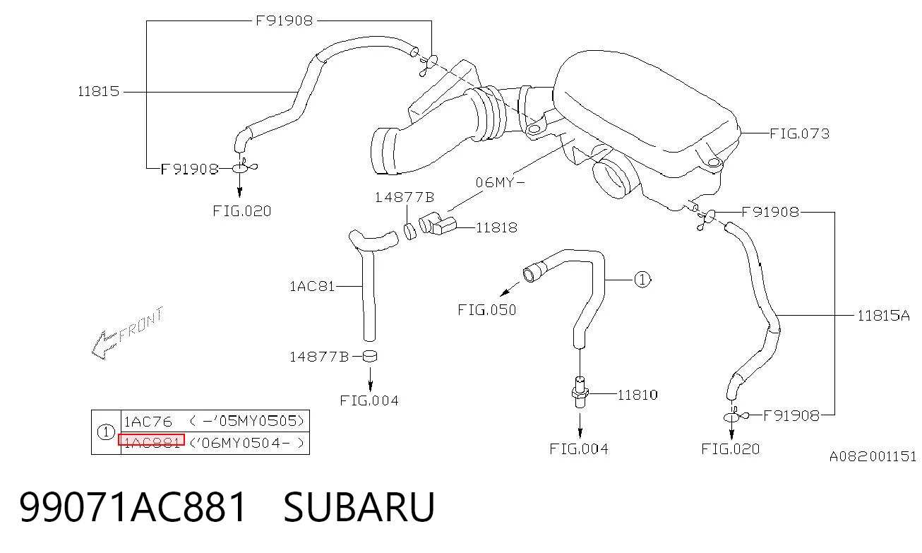 99071AC881 Subaru 