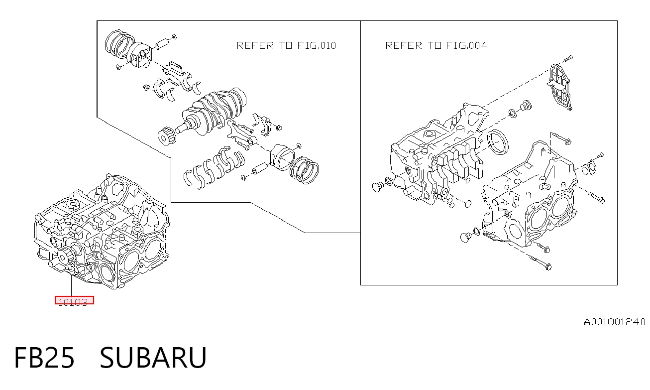 FB25 Subaru Мотор в зборі