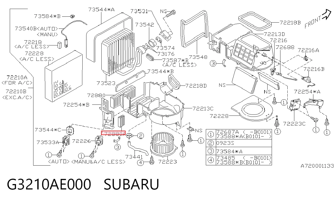 G3210AE000 Subaru Внутрішньосалонний фільтр