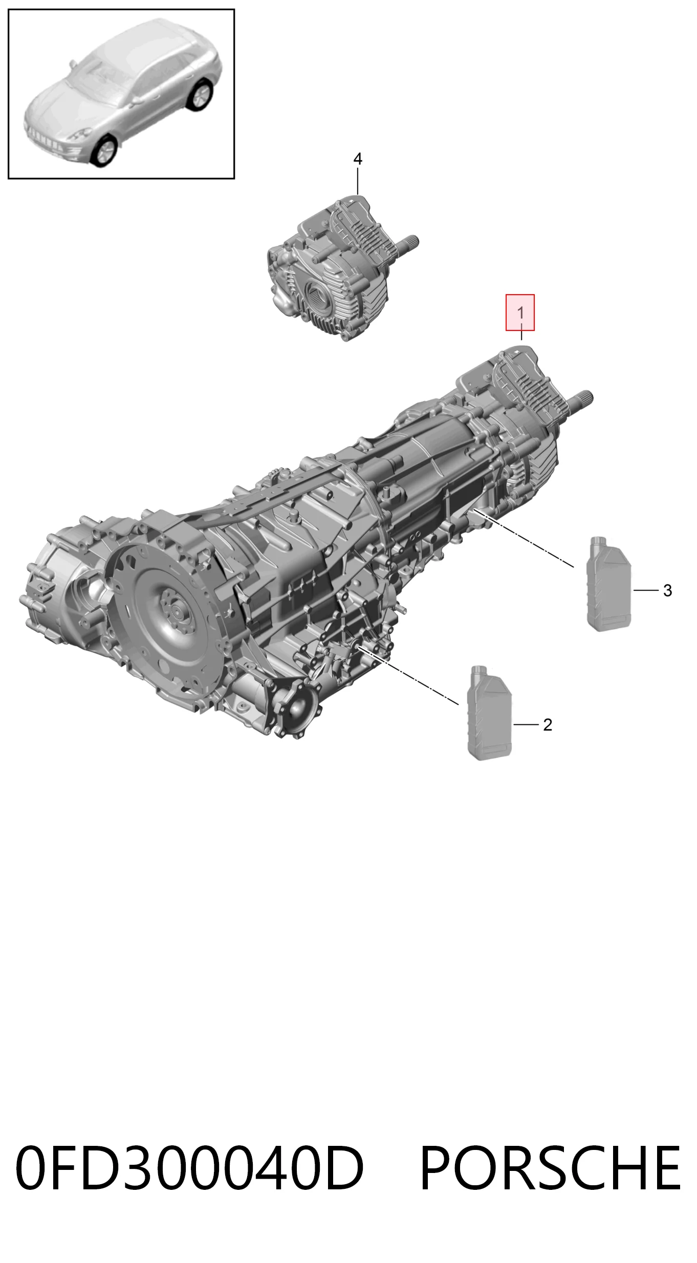 0FD300040D Porsche Автоматична коробка передач