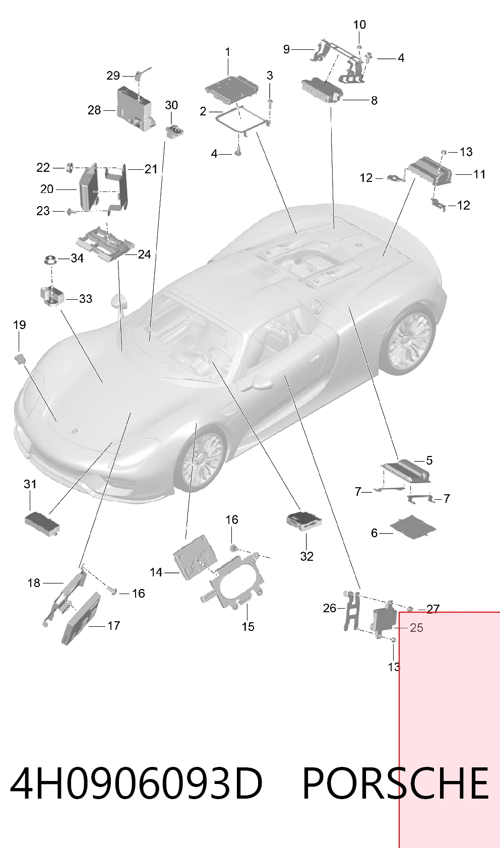 4H0906093D Porsche Модуль управління (ЕБУ) паливного насоса